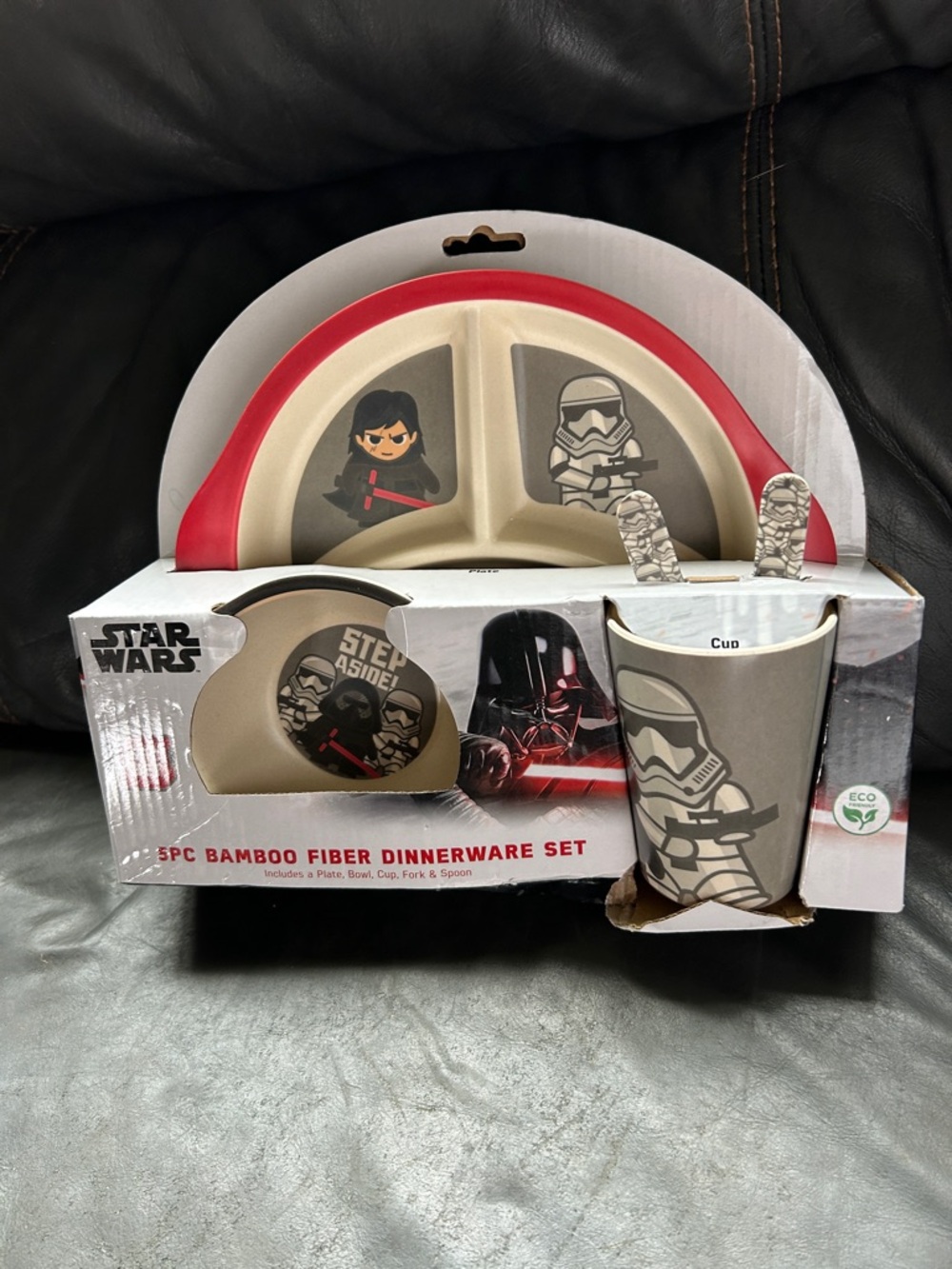 Star Wars Kids Bamboo Dinnerware Set - Red & Tan
